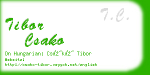 tibor csako business card